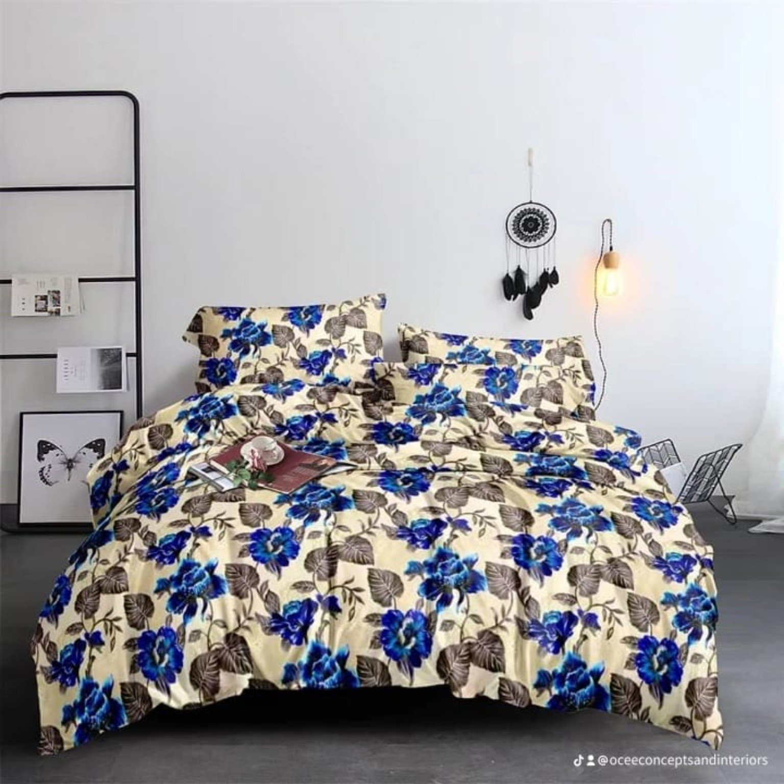 Blue Floral Bedding