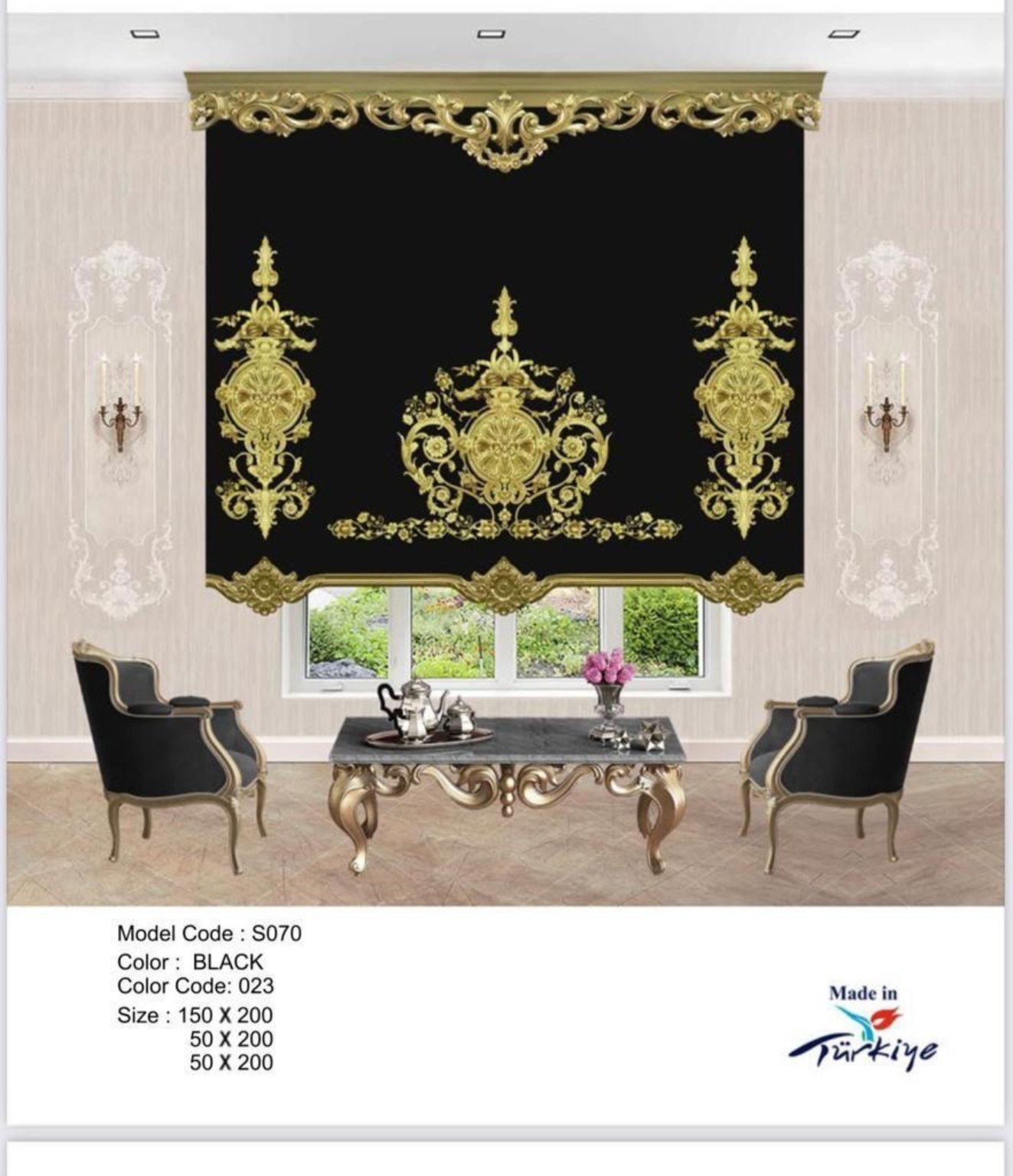 Ornate Black Statement Treatment